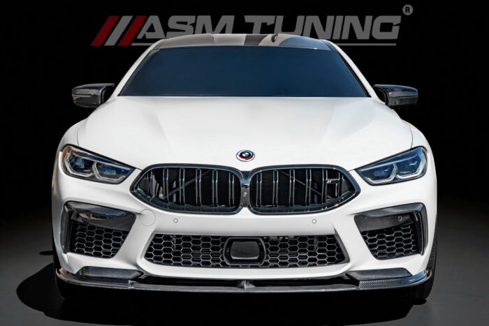 Installed Dry Pre-Preg Carbon Fibre Front Splitter On Bmw M8