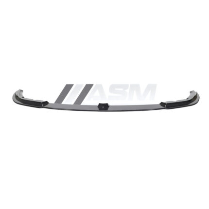 Side angle view of BMW M8 dry pre-preg carbon fibre front splitter – ASM Performance lightweight aero lip spoiler