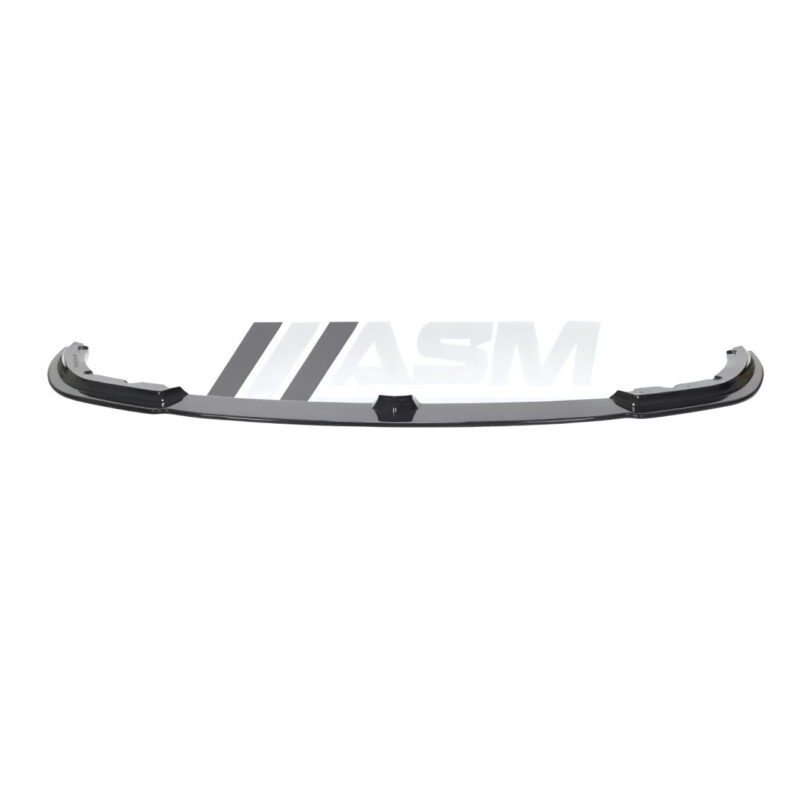 Side angle view of BMW M8 dry pre-preg carbon fibre front splitter – ASM Performance lightweight aero lip spoiler