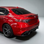 Installed pre-preg carbon fibre rear spoiler on Alfa Romeo Giulia 2016+ – ASM Tuning gloss-finish trunk lip upgrade