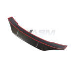 Side angle view of Audi A3 8V Saloon with carbon fibre rear spoiler