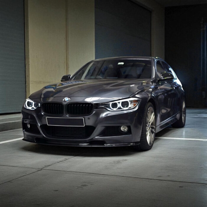 Installed Carbon Fibre Front Splitter On Bmw 3 Series F30 Bumper Lip Upgrade