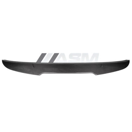 Close-up of BMW F30/M3 F80 PS Style carbon fibre rear spoiler