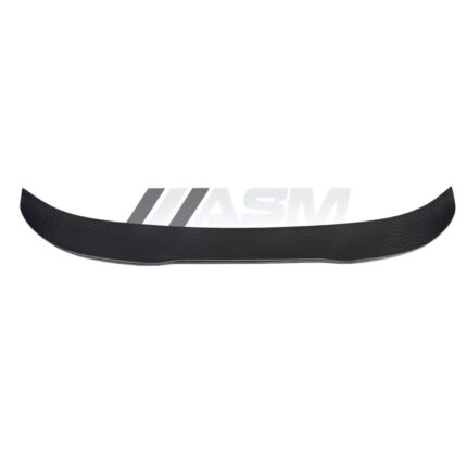 Side angle view of BMW M2 F87 with PSM Style carbon fibre rear spoiler lightweight trunk lip