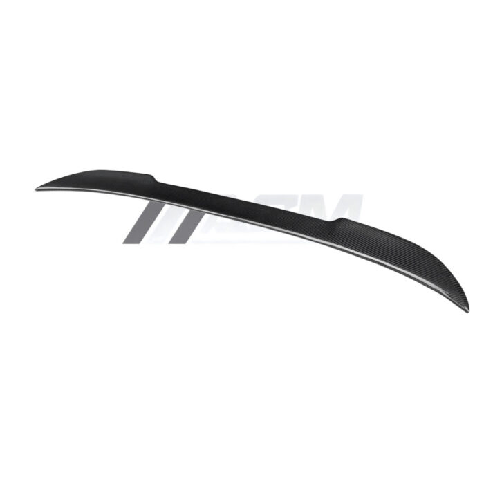 Side Angle View Of Bmw M3 F80 With Cs Type Carbon Fibre Rear Spoiler Lightweight Trunk Lip