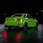 Installed carbon fibre rear diffuser on Audi RS3 8V Saloon gloss-finish OEM fitment with integrated fins