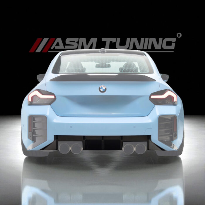Installed Oem Style Dry Carbon Fibre Rear Diffuser On Bmw M2 G87 Gloss-Finish Aerodynamic Upgrade