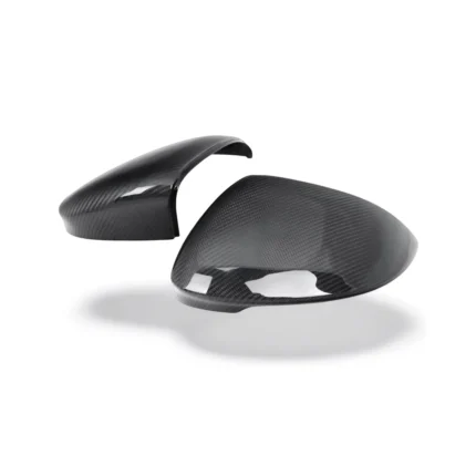 Carbon fibre replacement mirrors for Volkswagen Golf MK7 gloss-finish OEM fitment mirror housings