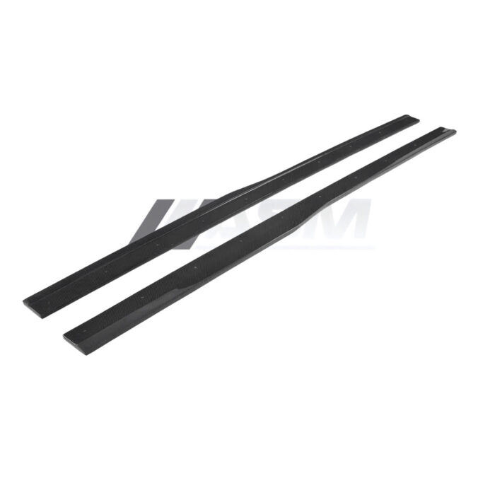 Carbon Fibre Side Skirts For Vw Golf R Mk7/Mk7.5 Gloss-Finish Rocker Extensions With Oem Fitment