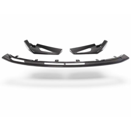 Pre-preg carbon fibre CS Style front splitter for BMW M3 G80/G81 OEM-fit gloss-finish aero upgrade with aggressive styling