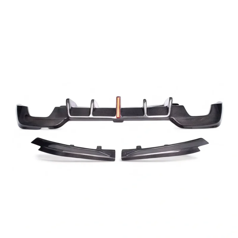 Carbon fibre rear diffuser with LED for BMW G20 and G21 3 Series