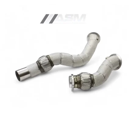 Front downpipes for BMW M3 F80 / F81 with S55 engine – sport cat and decat performance upgrade