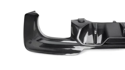 Left Side Closeup Of Bmw X3 G01 M-Sport Rear Diffuser – Carbon Weave Detail And Sensor Fitment Area