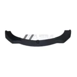 Diagonal view of carbon fibre front bumper splitter for Alfa Romeo Giulia 2016+, showcasing lightweight construction and OEM-style contour