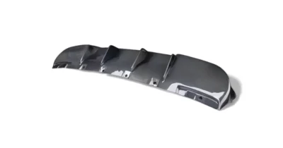 Diagonal High-Gloss View Of Alfa Romeo Giulia Carbon Fibre Diffuser Showing Rear Valance Geometry And Premium Finish