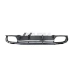 Alfa Romeo Giulia 2016+ carbon fibre rear diffuser lower valance in full frontal view, designed for performance styling and enhanced rear airflow