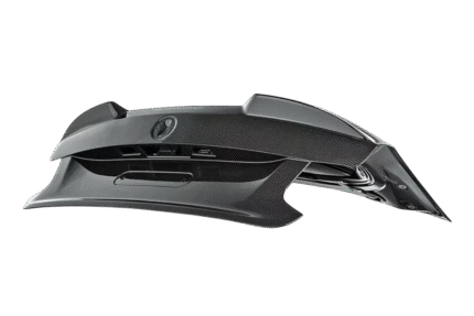 BMW M2 F87 CSL style carbon fibre trunk – angled overview of lightweight boot lid upgrade for 2 Series F22