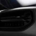 Head-on detail of BMW G87 M2 carbon front grille
