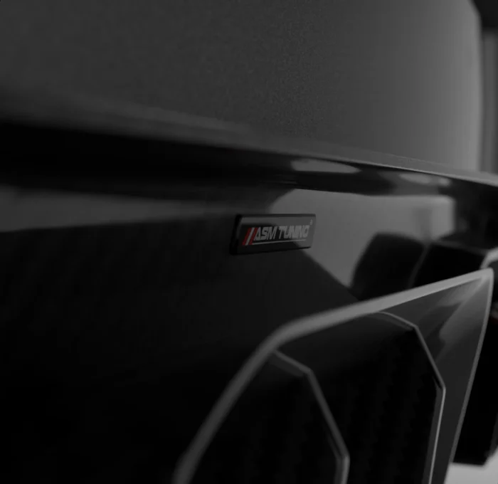 Macro View Of Asm Tuning Badge On The Rear Diffuser