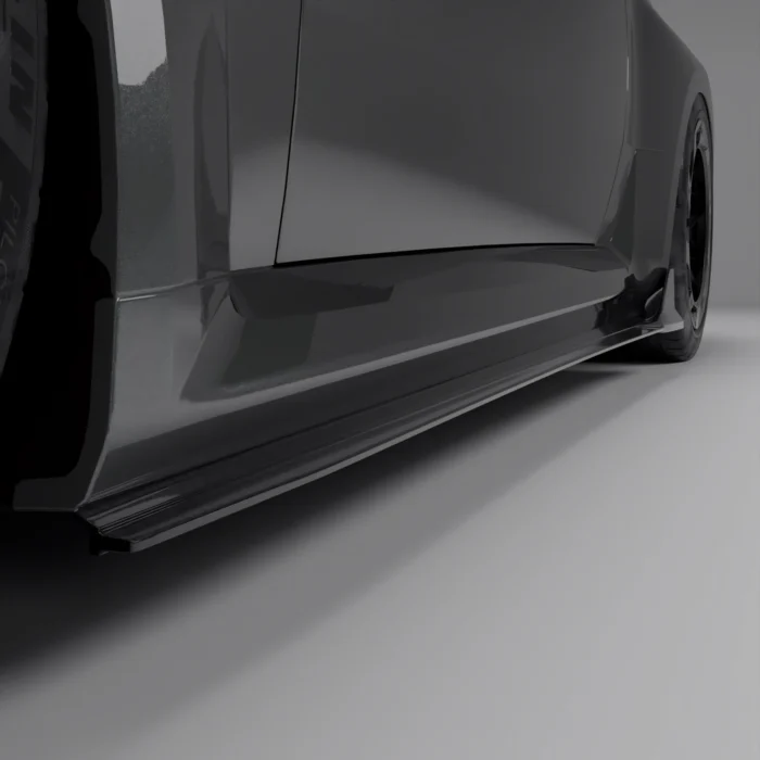 Close-Up View Of Lightweight Carbon Fibre Rocker Panels