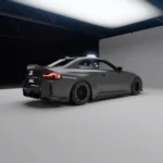 Quarter rear angle highlighting spoiler design and boot shape