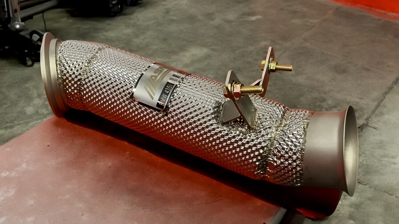 Asm Performance High-Flow Downpipe Installed For Increased Horsepower And Turbo Response