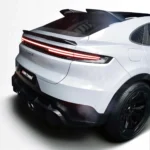 Rear bumper and diffuser view of Porsche Cayenne Turbo GT with ASM carbon kit