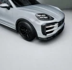 Close-up of carbon fibre front lip and bumper on Porsche Cayenne Turbo GT Coupe