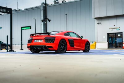 Audi R8 Featuring Carbon-Fibre Rear Diffuser And Wing, Highlighting Fitment Quality And Balanced Aero Setup