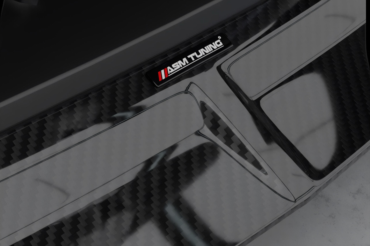Close‑up of carbon fibre weave alongside textured composites representing fibreglass and ABS plastics, illustrating material differences for the ASM Tuning blog