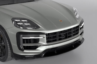 Porsche Cayenne Turbo GT Coupé Carbon Front Splitter Lip – ASM Design ASM Design splitter side angle detail – Porsche Cayenne Turbo GT