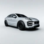 Close-up detail of ASM Design dry carbon front bumper canards for Porsche Cayenne Turbo GT Coupé